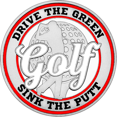 White "Golf" with Red Outer Circular Borders